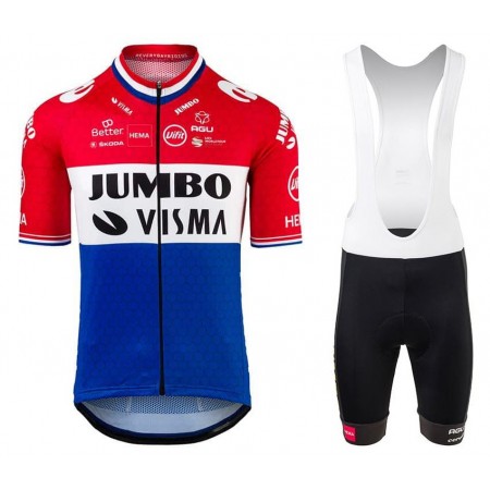 Tenue Cycliste et Cuissard à Bretelles 2021 Team Jumbo-Visma N004